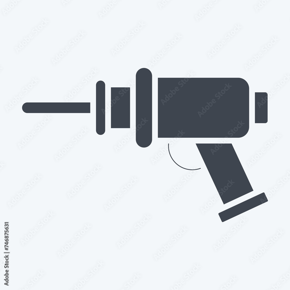 Icon Drill. related to Orthopedic symbol. glyph style. simple design editable. simple illustration
