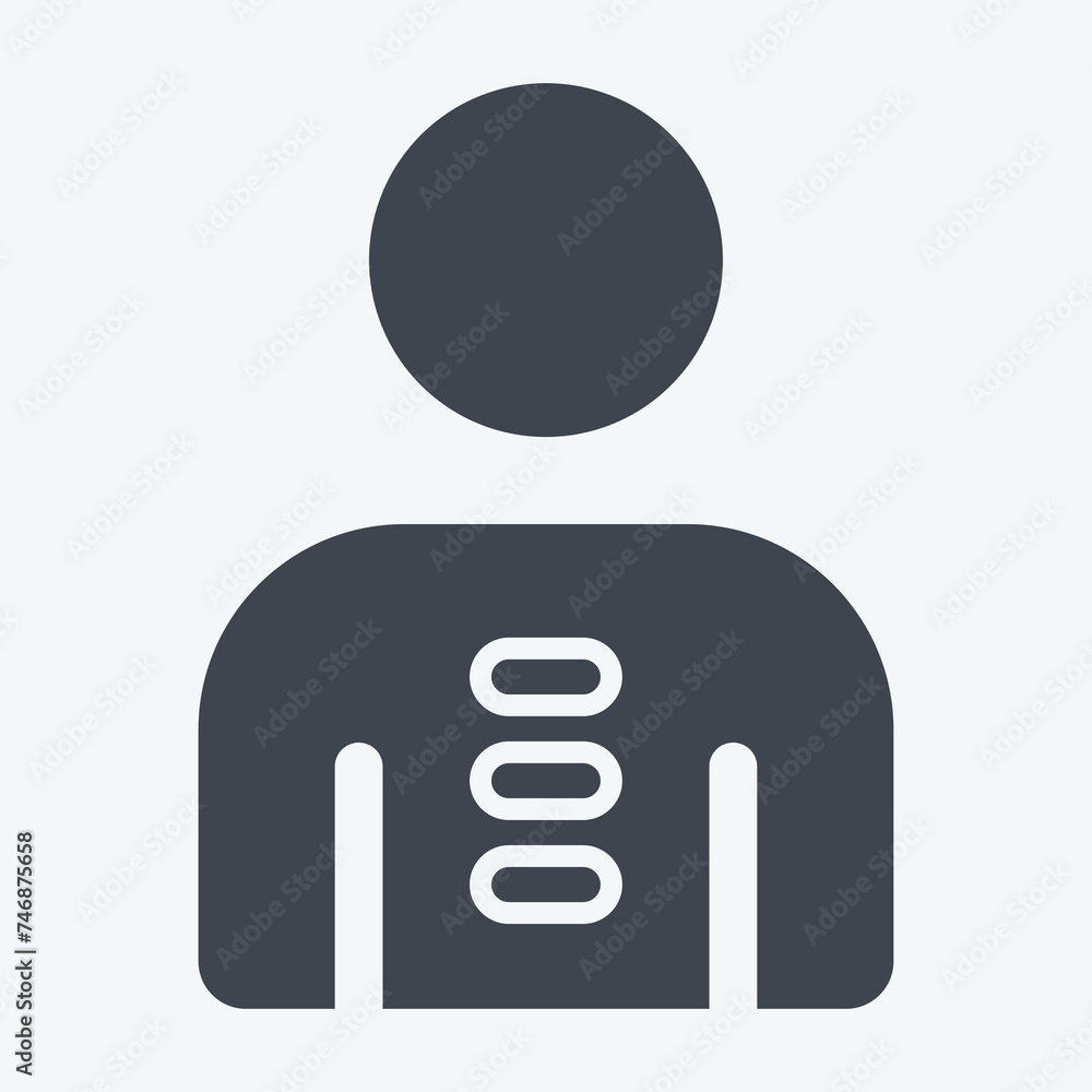 Icon Posture. related to Orthopedic symbol. glyph style. simple design editable. simple illustration Icon Posture. related to Orthopedic symbol. glyph style. simple design editable. simple illustration
