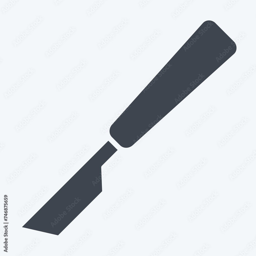 Icon Scalpel. related to Orthopedic symbol. glyph style. simple design editable. simple illustration Icon Scalpel. related to Orthopedic symbol. glyph style. simple design editable. simple illustration