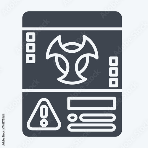 Icon Biohazard. related to Nuclear symbol. glyph style. simple design editable. simple illustration