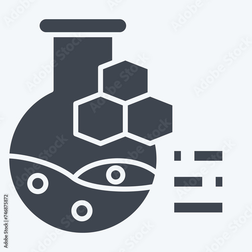 Icon Chemicals. related to Nuclear symbol. glyph style. simple design editable. simple illustration