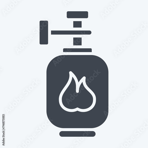 Icon Gas Tank. related to Nuclear symbol. glyph style. simple design editable. simple illustration