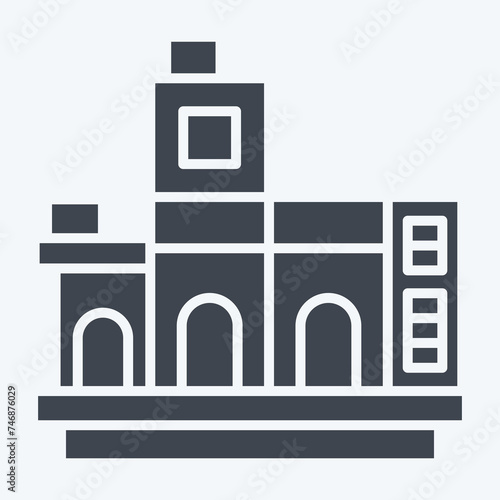 Icon La Boca Argentina. related to Argentina symbol. glyph style. simple design editable. simple illustration photo