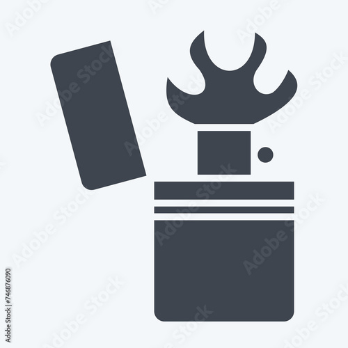 Icon Pyromania. related to Addiction Dictionary symbol. glyph style. simple design editable. simple illustration