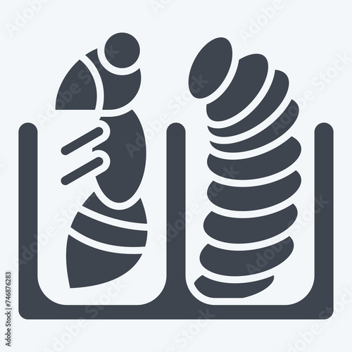 Icon Larva Bee. related to Apiary symbol. glyph style. simple design editable. simple illustration