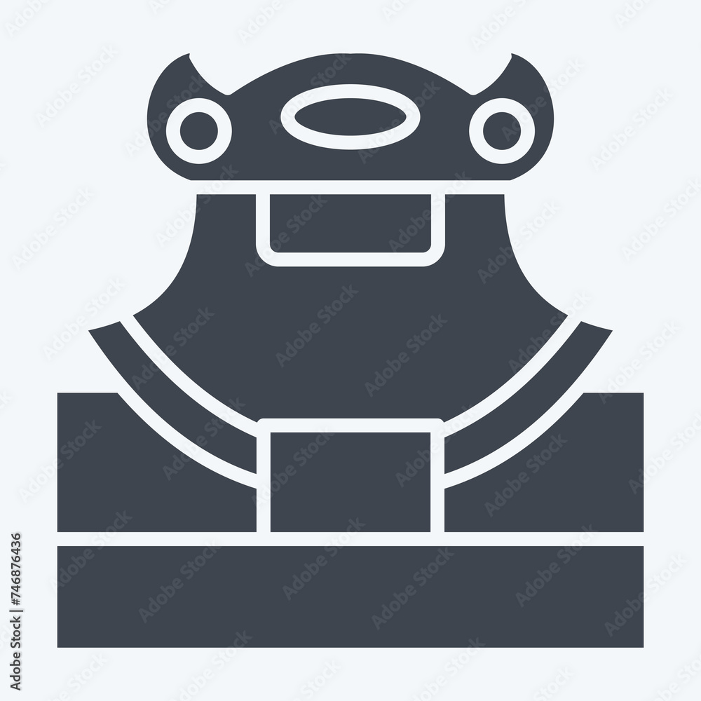 Icon Ulu Blade. related to Alaska symbol. glyph style. simple design editable. simple illustration Icon Ulu Blade. related to Alaska symbol. glyph style. simple design editable. simple illustration