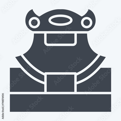 Icon Ulu Blade. related to Alaska symbol. glyph style. simple design editable. simple illustration
