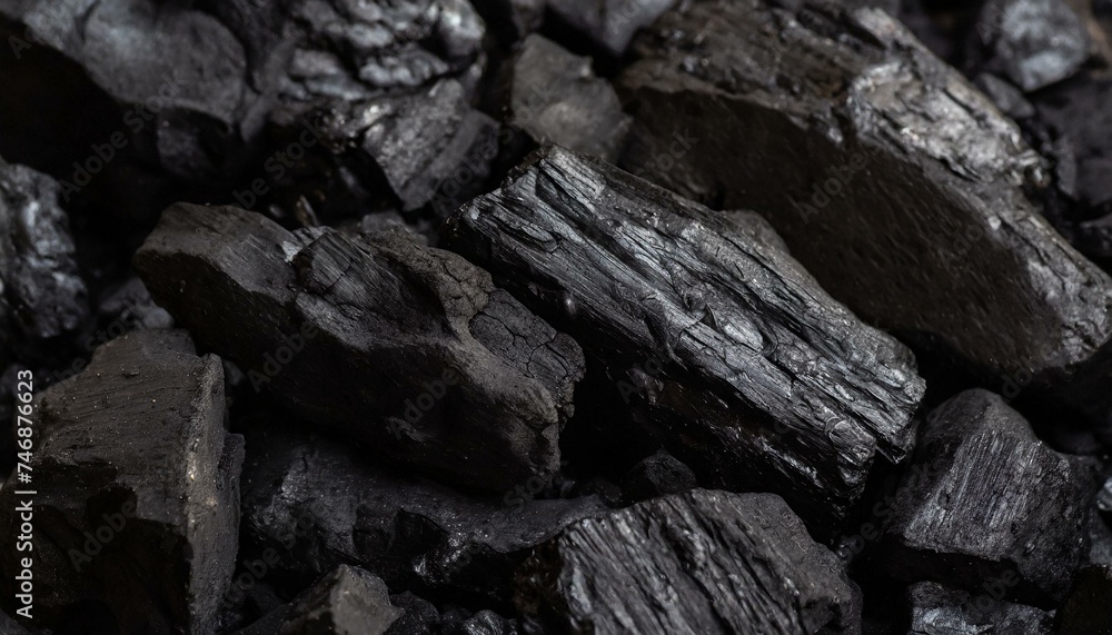 Black coal texture background. close up Black coal texture background. close up