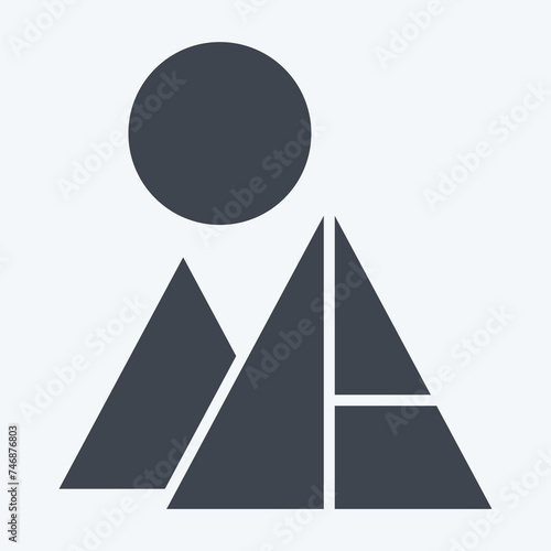 Icon Pyramids. related to Saudi Arabia symbol. glyph style. simple design editable. simple illustration