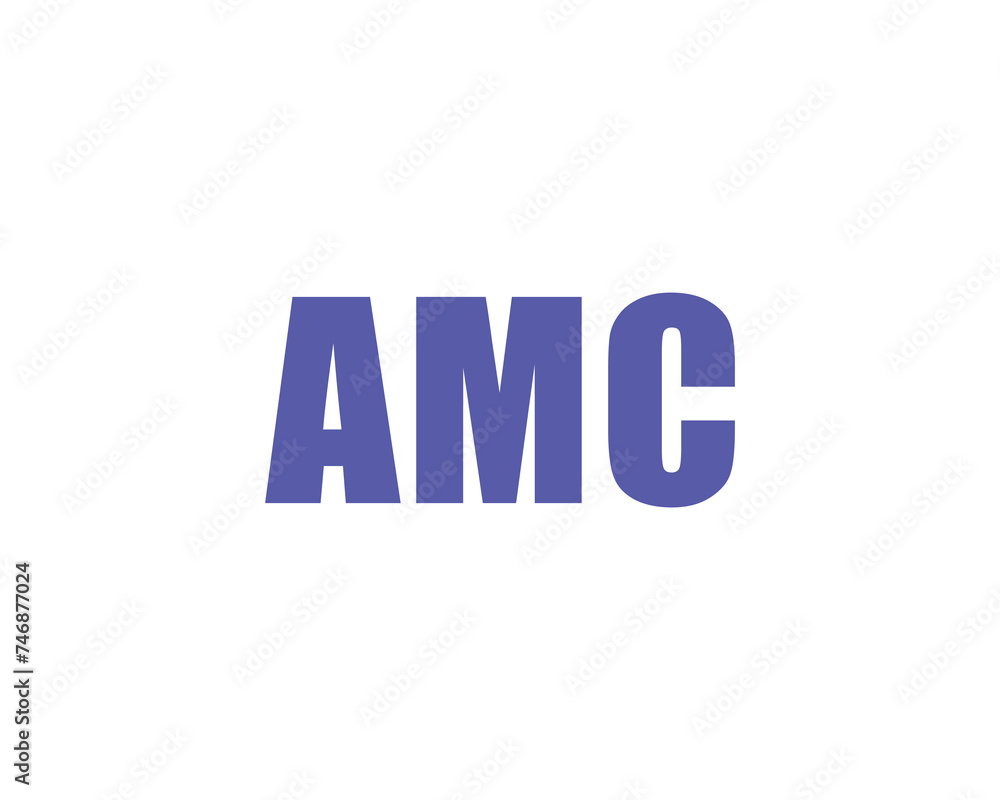 A M C logo design vector template