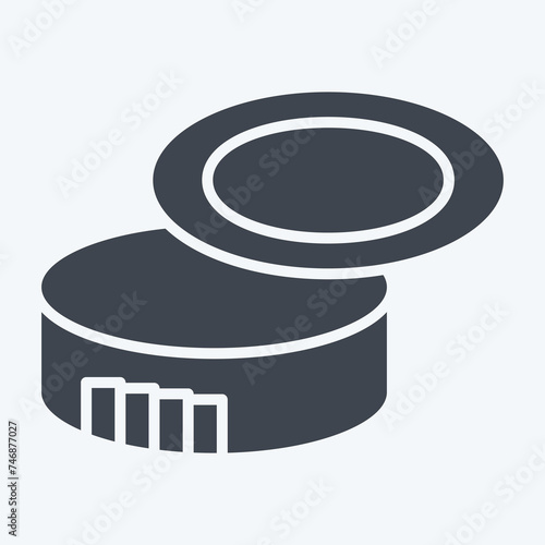 Icon Can Opener. related to Camping symbol. glyph style. simple design editable. simple illustration