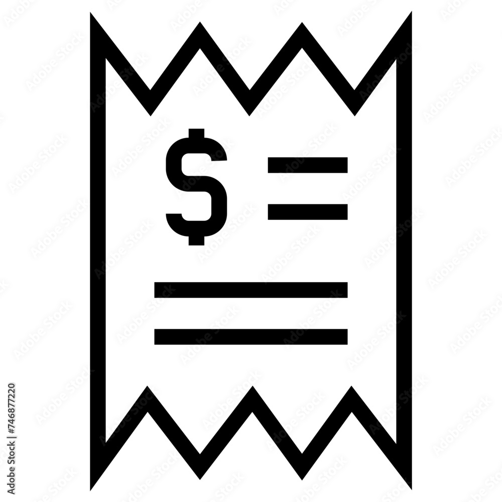 Invoice bill document vector icon