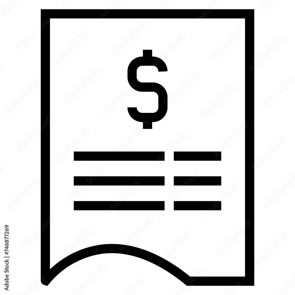 Invoice bill document vector icon Invoice bill document vector icon
