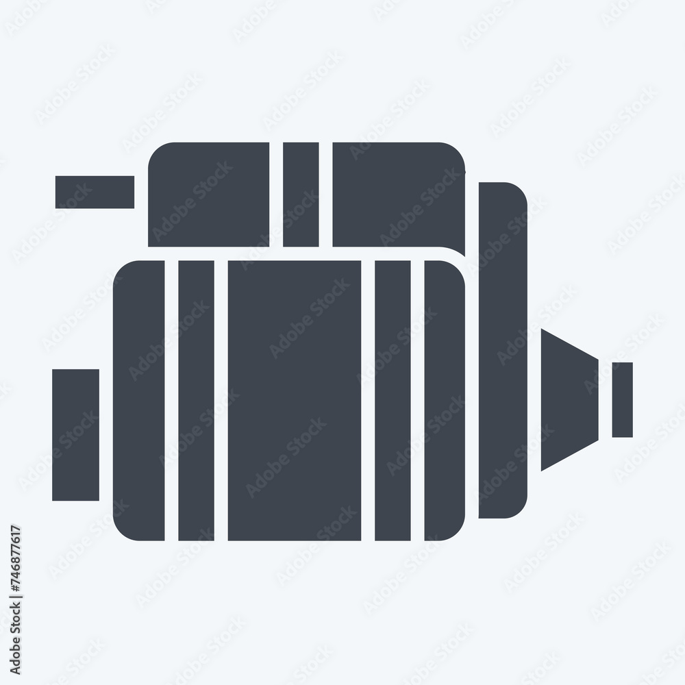Icon Starter Car. related to Car Parts symbol. glyph style. simple design editable. simple illustration Icon Starter Car. related to Car Parts symbol. glyph style. simple design editable. simple illustration