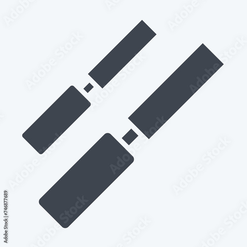 Icon Wood Chisel. related to Carpentry symbol. glyph style. simple design editable. simple illustration