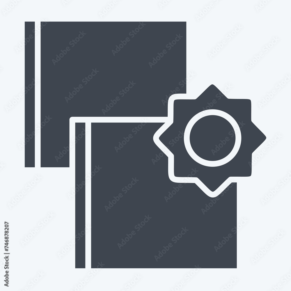 Icon Solar Energy. related to Future Technology symbol. glyph style. simple design editable. simple illustration Icon Solar Energy. related to Future Technology symbol. glyph style. simple design editable. simple illustration