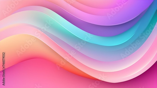 3d rainbow spectrum texture. Colorful fluid background  dynamic textured geometric element. Modern gradient light vector illustration