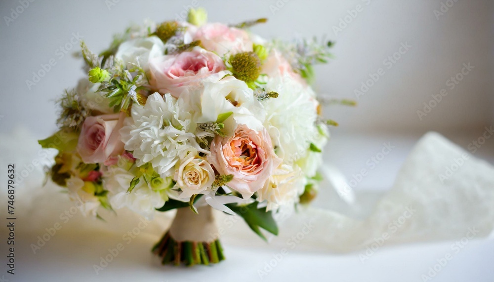 Fabulous wedding bouquet . White background Fabulous wedding bouquet . White background