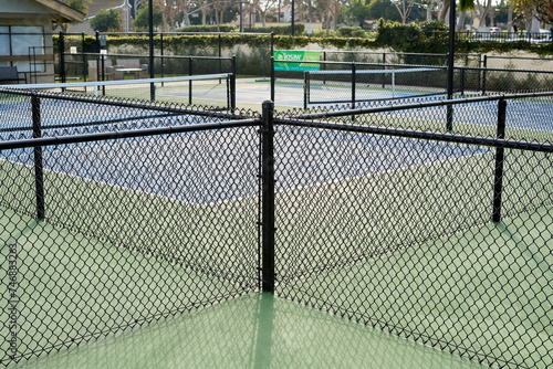 Pickleball Courts joined at the corner photo