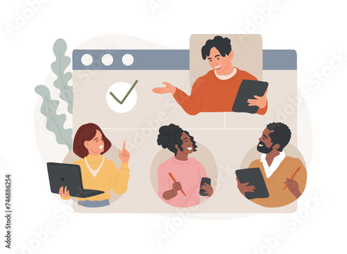 Organization isolated concept vector illustration. Self-organization ability, organize daily life, business management, teamwork planning, training personal skill, leadership vector concept.