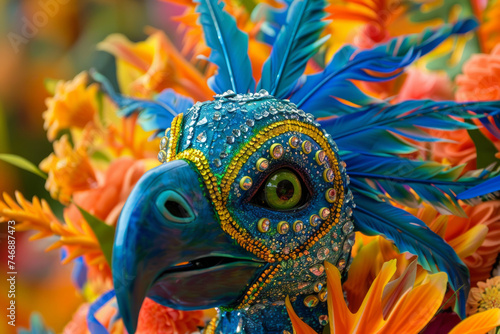 Carnival Close-Up: Use a macro lens to capture close-up shots of carnival decorations, highlighting the vibrant colors and textures to evoke a sense of joy and celebration. © Kuo
