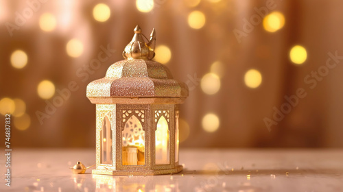 lantern light Ramadan and Eid concept light Golden color