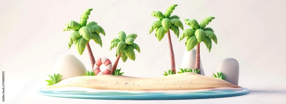 Obraz premium Close-up, Beautiful abstract cute landscape background,minimal style