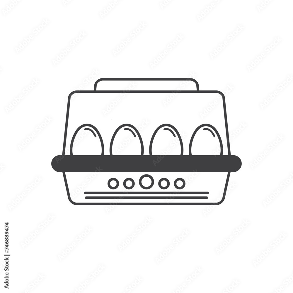 illustration of incubator eggs, vector art. illustration of incubator eggs, vector art.