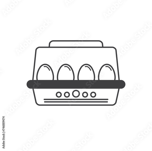 illustration of incubator eggs, vector art.