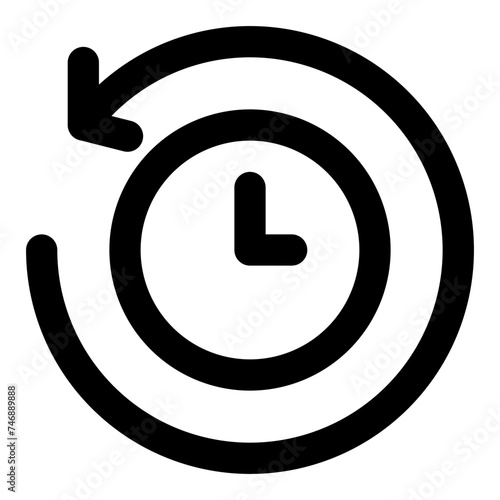 processing time ouline icon photo