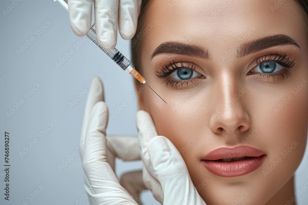 Facial skin improvement injections, cosmetology beauty treatment Facial skin improvement injections, cosmetology beauty treatment