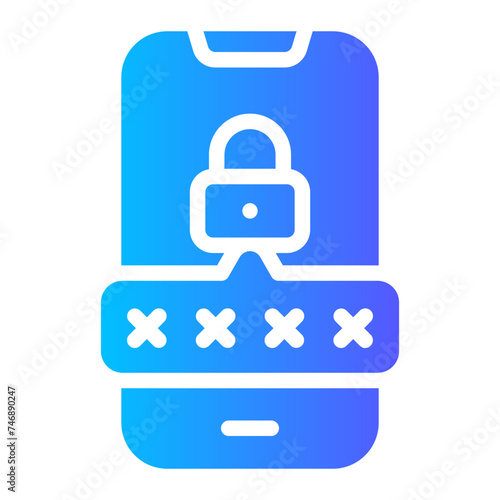 pin code Gradient icon