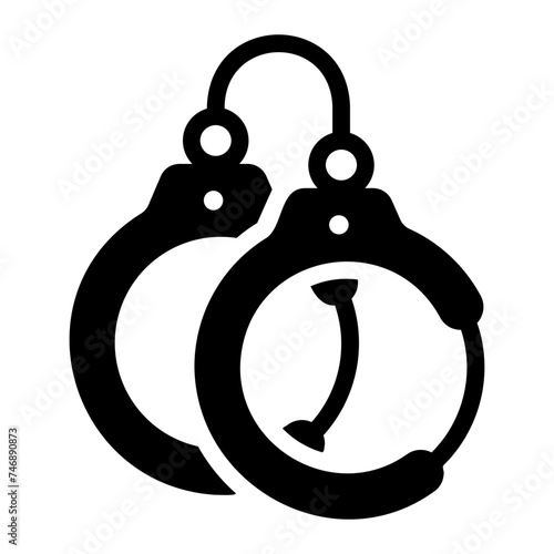 hand cuffs Solid icon