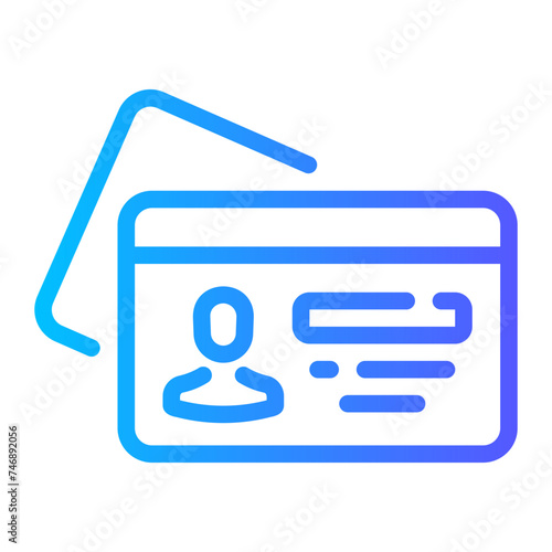 id card Line Gradient Icon