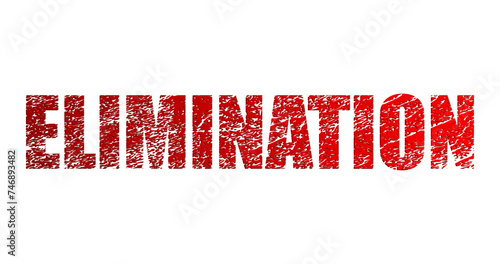 red elimination stamp