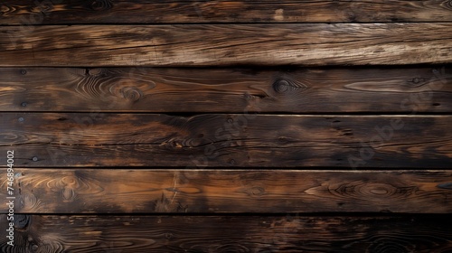 Rustic Dark Wooden Planks Texture for Background