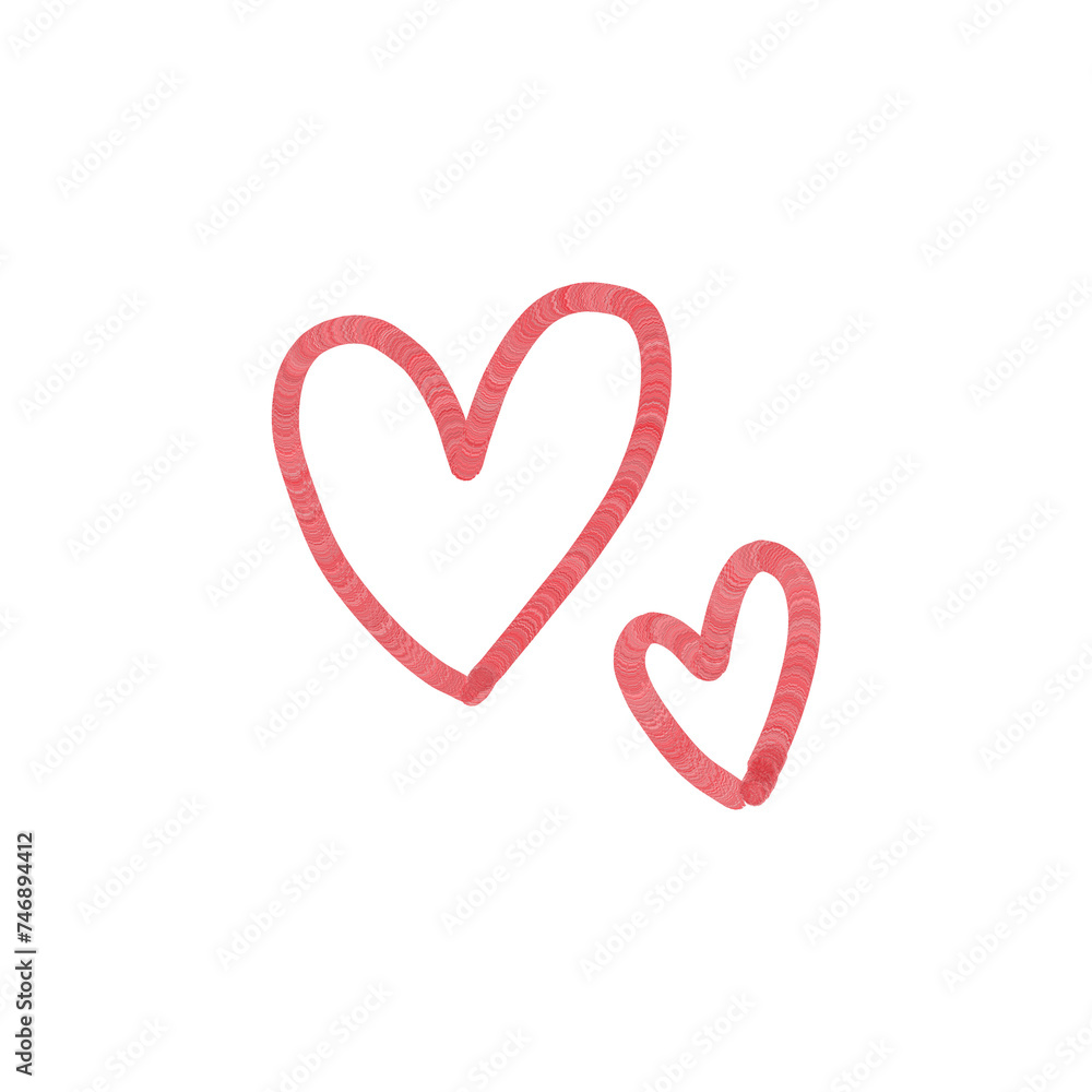 Hand-drawn Cute Hearth Minimalist Line
