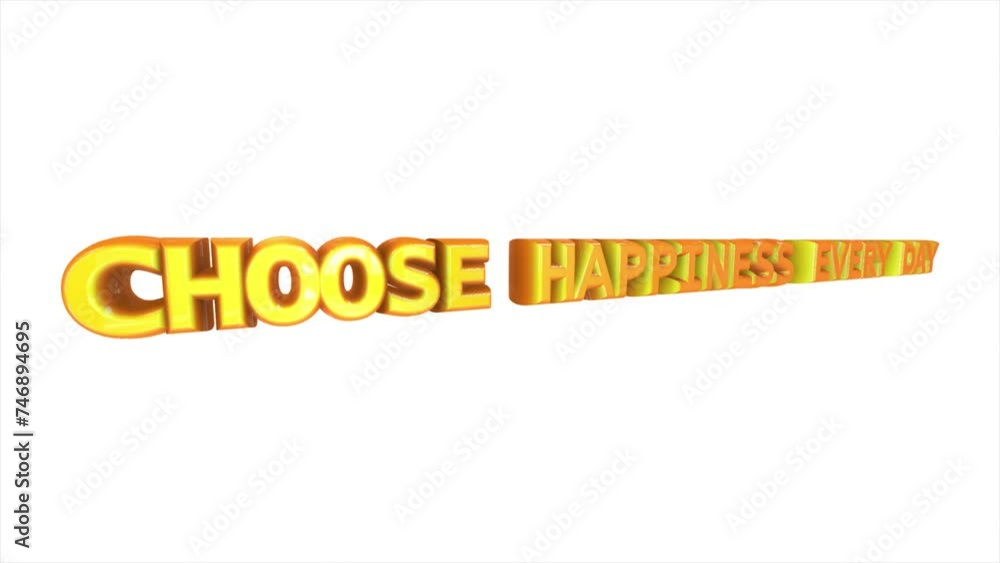 The golden Choose Happiness Every Day text on black luxury background The golden Choose Happiness Every Day text on black luxury background
