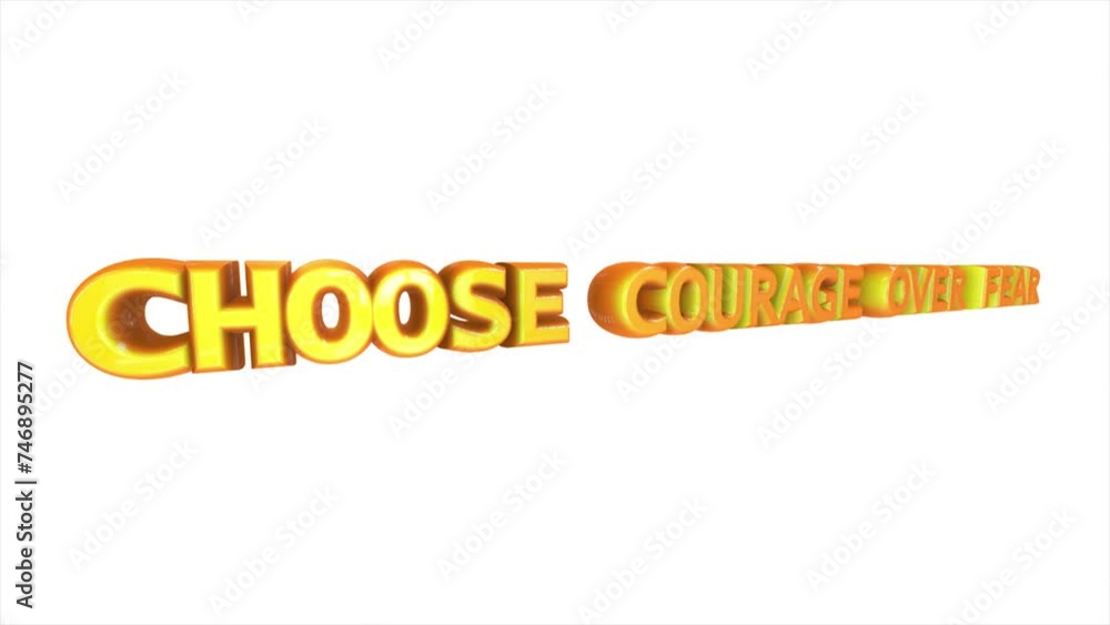 The golden Choose Courage Over Fear text on black luxury background The golden Choose Courage Over Fear text on black luxury background