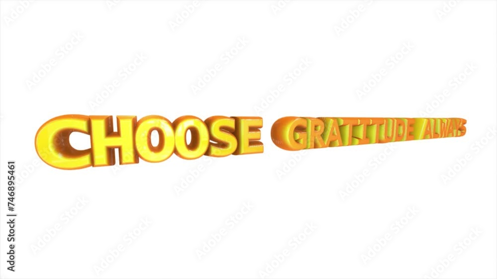 The golden Choose Gratitude Always text on black luxury background