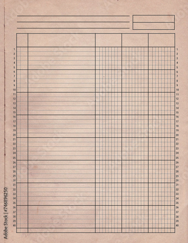 Foto Old Ledger paper