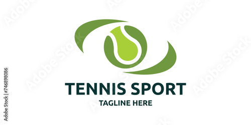 tennis ball logo design, sports logo, creative logo design template, symbol, icon, idea.