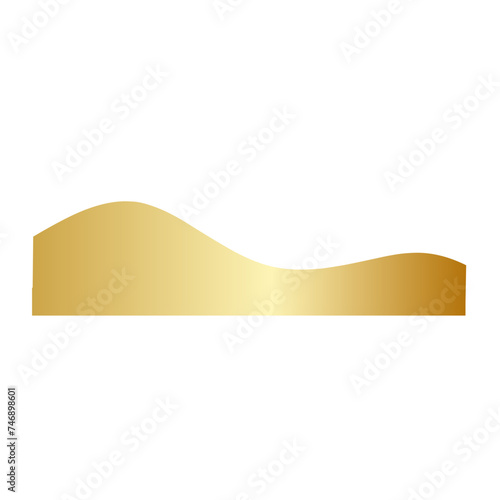 Golden wave footer, gold footer