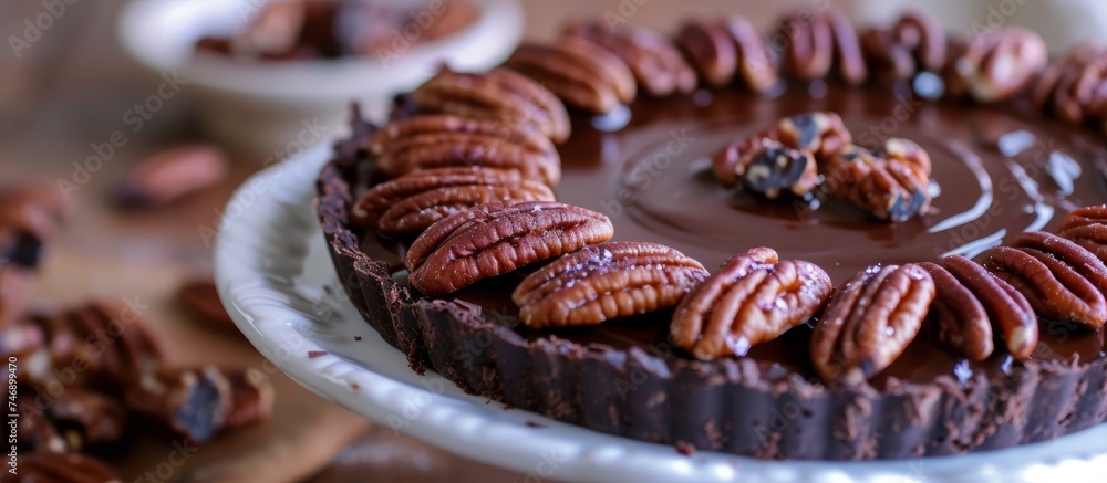 Decadent Chocolate Cake with a Variety of Toppings and Hazelnuts Decadent Chocolate Cake with a Variety of Toppings and Hazelnuts