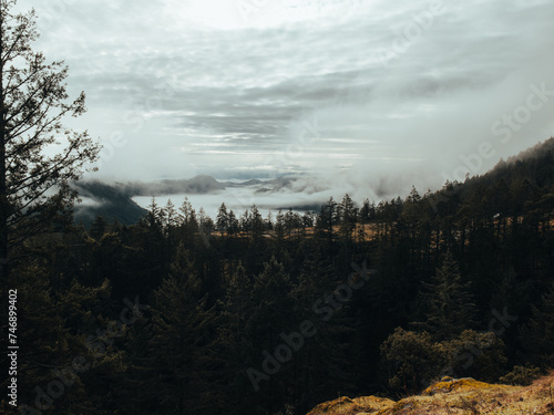 clouds over the mountains