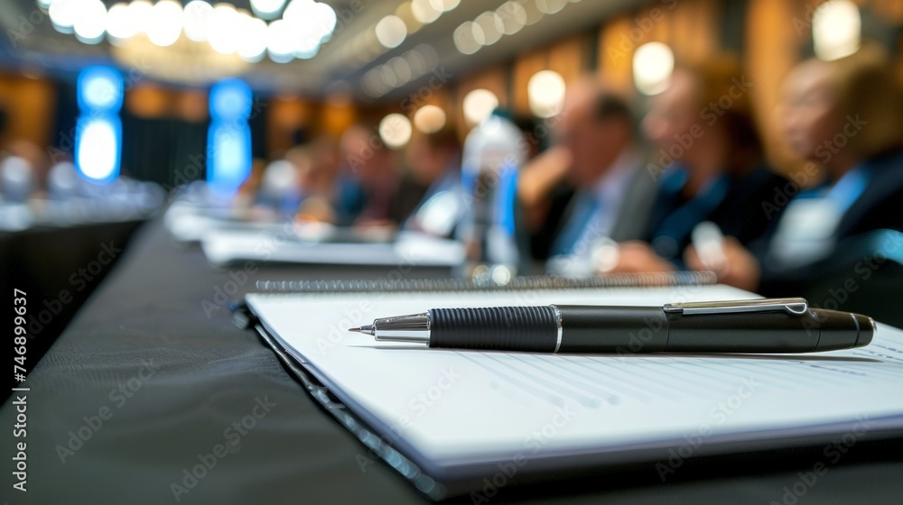 Pens elegantly placed on meeting documents in the conference room It is a sign of attention to detail and importance. Pens elegantly placed on meeting documents in the conference room It is a sign of attention to detail and importance.