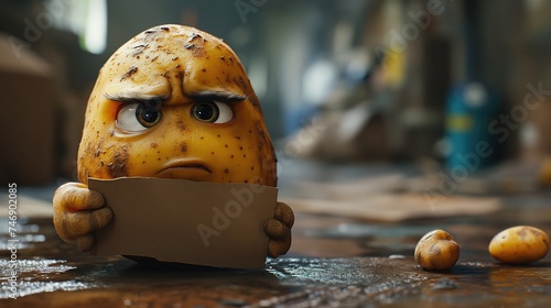 Angry potato. Created with generative AI.