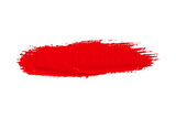 ruddy Paint brush stroke oil color. Art draw red brush isolated on white background