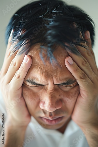 Man Overwhelmed by Stress photo