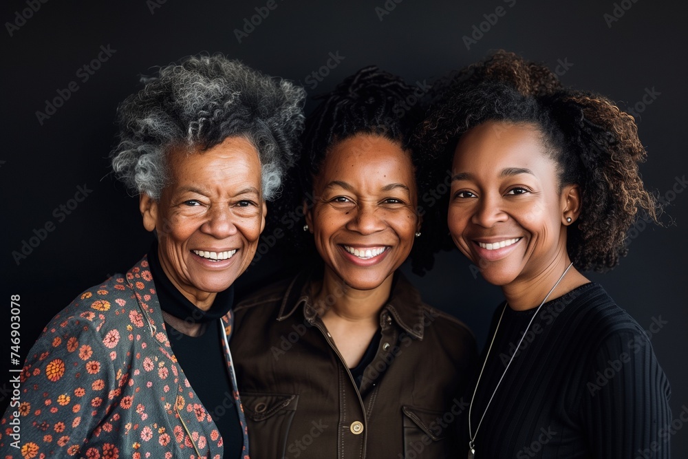 Fototapeta premium Three Generations: Grandmother, Mother, and Daughter